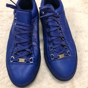 Balenciaga Blue High Top Arena Sneakers Size EU 43